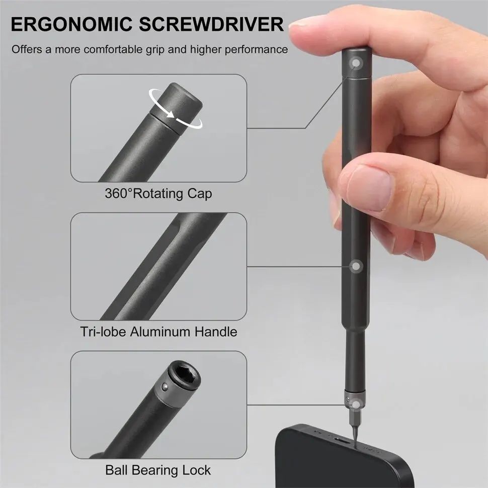 24 in 1 Screwdriver Set Precision Magnetic Driver Bits Mini Tool Case Detachable for Smart Home PC Computer Phone Repair